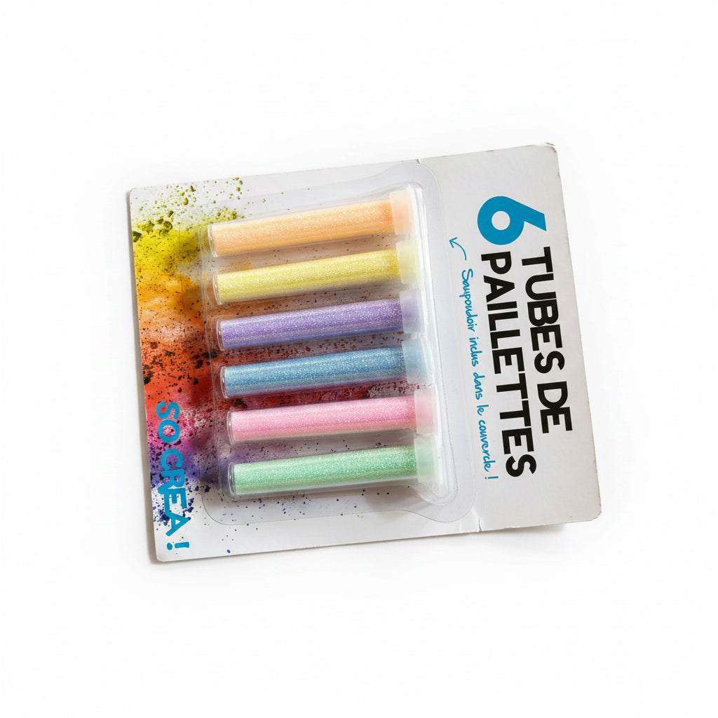 6 tubes de paillettes